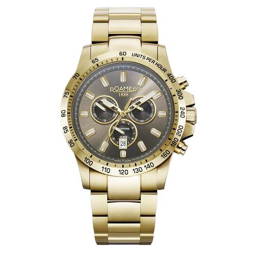 Roamer Herren Uhr Chronograph Quarz 861837 48 55 20 Rimini Edelstahl