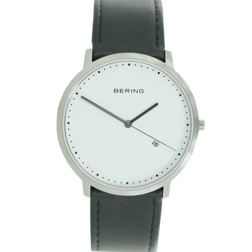 Bering Herren Uhr Armbanduhr Slim Classic - 11139-404 Leder