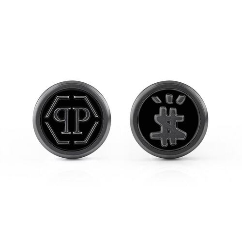 Philipp Plein Herren Manschettenkn�pfe Edelstahl IP Gun HEXAGON PJ9AA03CU