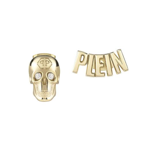 Philipp Plein Damen Ohrringe Ohrstecker Edelstahl IP Gold LETTERING PJ1AA02EU