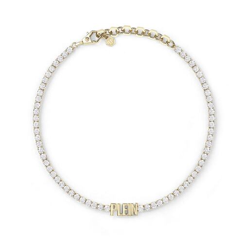 Philipp Plein Damen Kette Halskette Edelstahl IP Gold LETTERING PJ1AA14NU