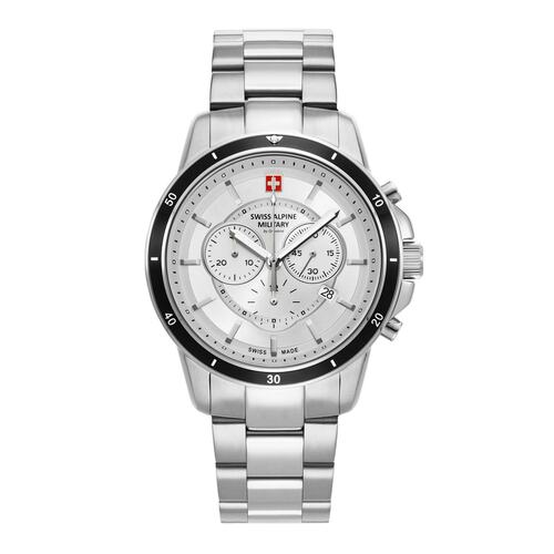 Swiss Alpine Military Herren Uhr Chronograph Analog Quarz 7089.9132SAM Edelstahl