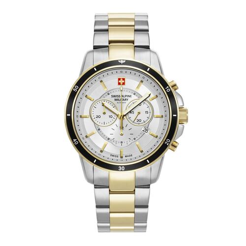 Swiss Alpine Military Herren Uhr Chronograph Analog Quarz 7089.9142SAM Edelstahl