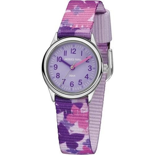 JACQUES FAREL Kinder-Armbanduhr Analog Quarz Mädchen Textilband HCC 3142 |  Quarzuhren direkt bestellen