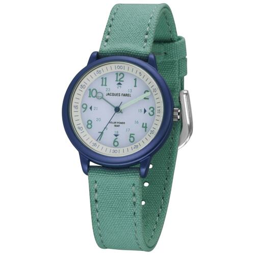 JACQUES FAREL Kinder-Armbanduhr Solaruhr Quarz M�dchen ORSO 3105 t�rkis