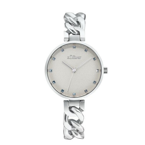 s.Oliver Damen Uhr Armbanduhr Edelstahl silber 2033521