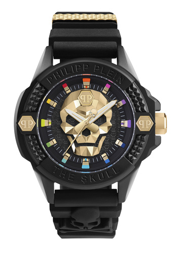 Philipp Plein Herren Uhr Analog Quarz THE $KULL ECOCERAMIC PWUBA0223 Silikon