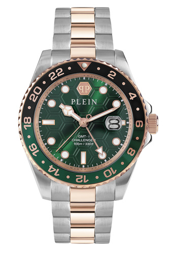 Philipp Plein Herren Uhr Analog Quarz GMT-I CHALLENGER PWYBA0623 Edelstahl