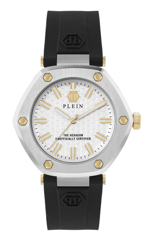 Philipp Plein Damen Uhr Analog Quarz THE HEXAGON PW1BA0223 Silikon