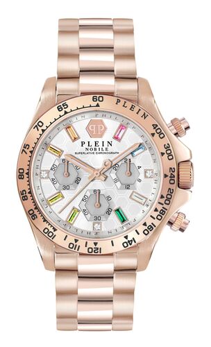 Philipp Plein Damen Uhr Analog Quarz Chrono NOBILE LADY PWSBA0323 Edelstahl