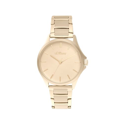 s.Oliver Unisex Uhr Armbanduhr Edelstahl IP Gold 2036544