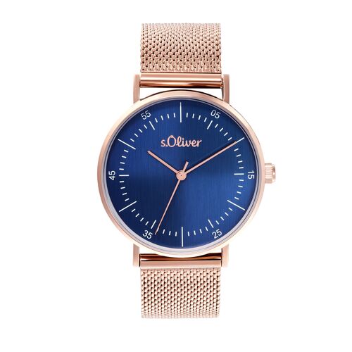 s.Oliver Damen Uhr Armbanduhr Edelstahl IP Rose 2036553