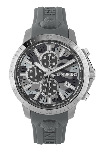 Plein Sport Herren Uhr Chronograph Analog Quarz PLEIN GAIN PSCBA0123 Silikon