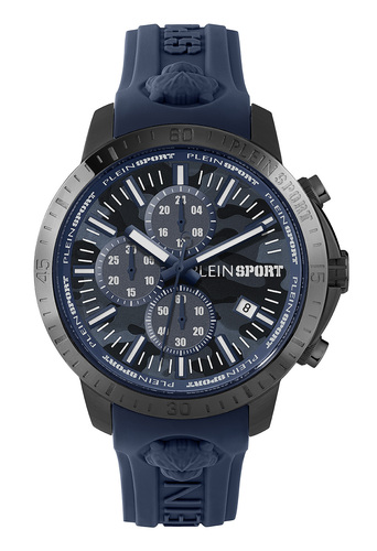 Plein Sport Herren Uhr Chronograph Analog Quarz PLEIN GAIN PSCBA0423 Silikon 