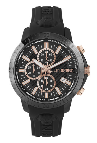 Plein Sport Herren Uhr Chronograph Analog Quarz PLEIN GAIN PSCBA0723 Silikon