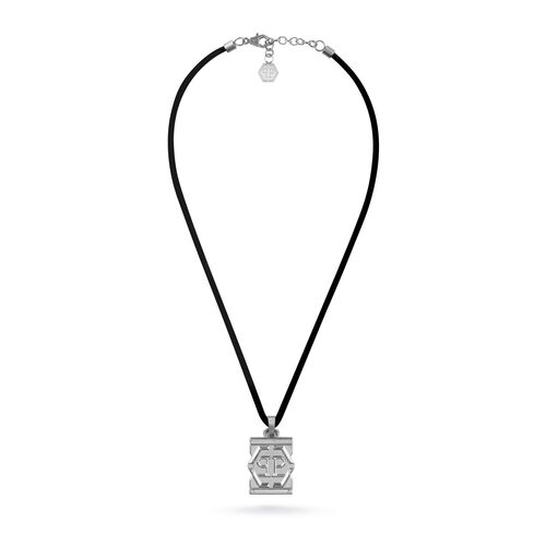 Philipp Plein Herren Kette Halskette Edelstahl Silikon HEXAGON TACTICAL BUCKLE PJVEA04NU