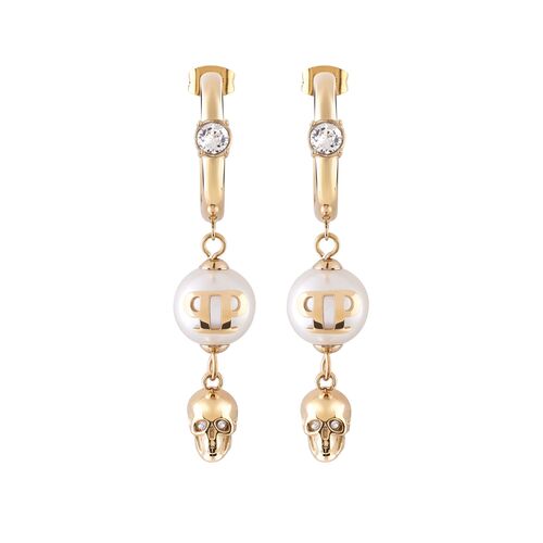 Philipp Plein Damen Ohrringe Ohrh�nger Edelstahl IP Gold RHAPSODY PJ8EA02EU