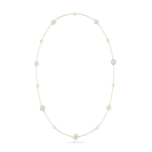 Philipp Plein Damen Kette Halskette Edelstahl IP Gold PLEIN MINI LOGO PJ2EA11NU