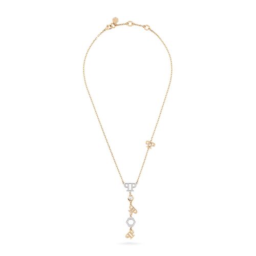 Philipp Plein Damen Kette Halskette Edelstahl IP Gold PP ELEMENTS PJ4EA07NU