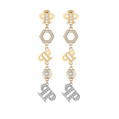 Philipp Plein Damen Ohrringe Ohrh�nger Edelstahl IP Gold PP ELEMENTS PJ4EA05EU