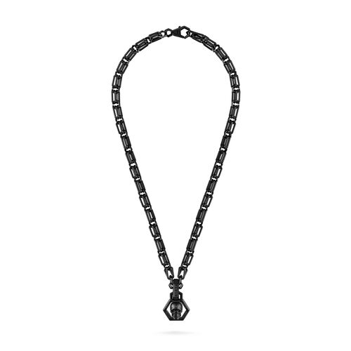 Philipp Plein Herren Kette Halskette Edelstahl IP Black PLEIN ICON CHAIN PJ9EA12NU