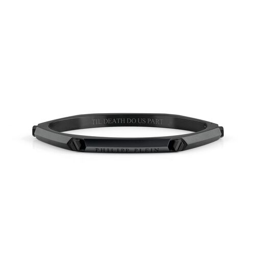 Philipp Plein Herren Armband Armreif Edelstahl IP Black THE PLEIN CUFF PJ1EA05BL