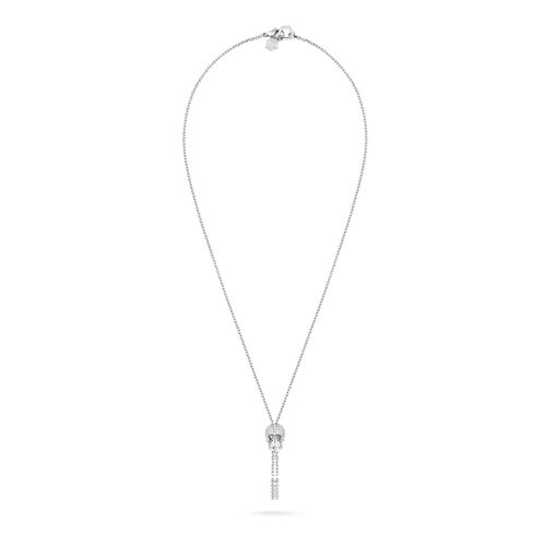 Philipp Plein Damen Kette Halskette Edelstahl silber SLIDING $KULL PJ3EA03NU