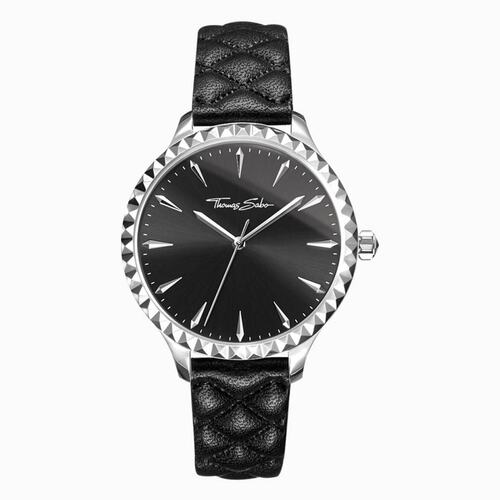 THOMAS SABO Damen Uhr Armbanduhr Rebel at Heart WA0321-203-203-38 MM Leder