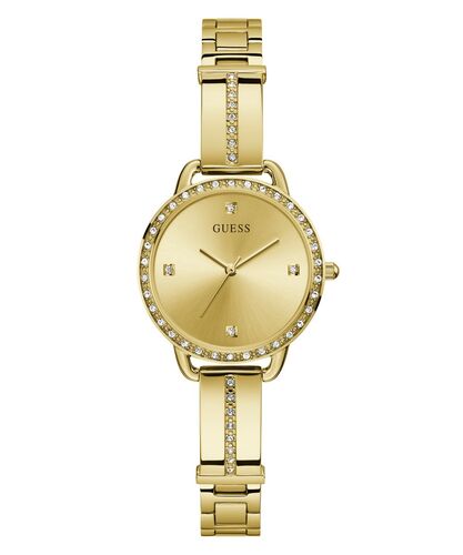 Guess Damen Uhr Armbanduhr BELLINI GW0022L2 Edelstahl gold