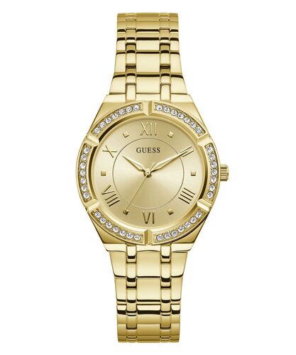 Guess Damen Uhr Armbanduhr COSMO GW0033L2 Edelstahl gold
