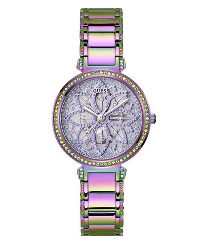 Guess Damen Uhr Armbanduhr LILY GW0528L4 Edelstahl Regenbogenfarben