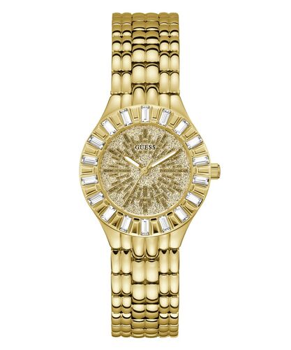 Guess Damen Uhr Armbanduhr FIREWORK GW0602L2 Edelstahl gold