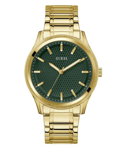 Guess Herren Uhr Armbanduhr DEX GW0626G2 Edelstahl gold