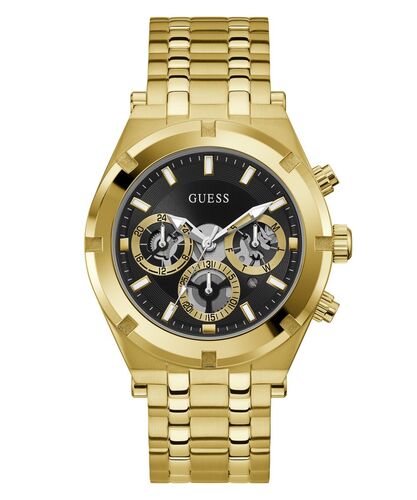 Guess Herren Uhr Armbanduhr Multifunktion CONTINENTAL GW0260G2 Edelstahl gold