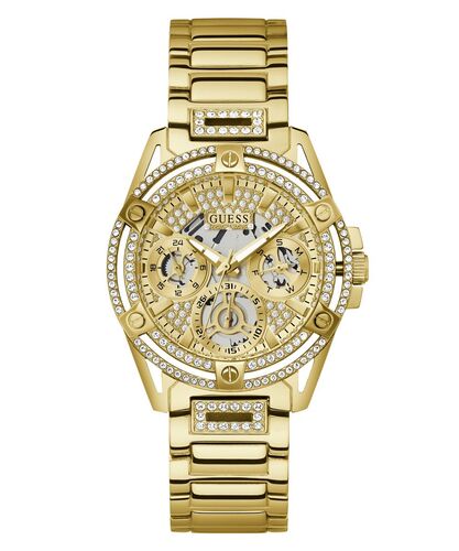 Guess Damen Uhr Armbanduhr QUEEN GW0464L2 Edelstahl gold