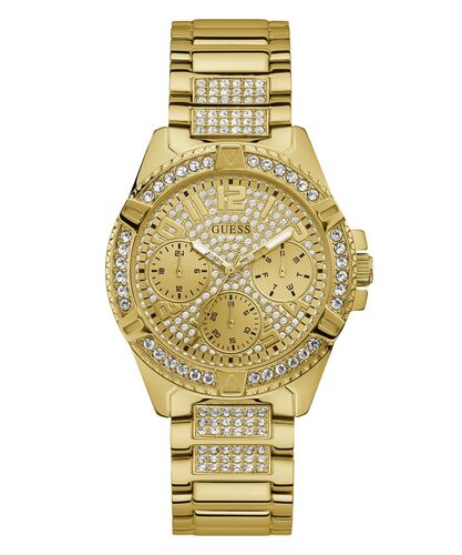 Guess Damen Uhr Armbanduhr LADY FRONTIER W1156L2 Edelstahl gold