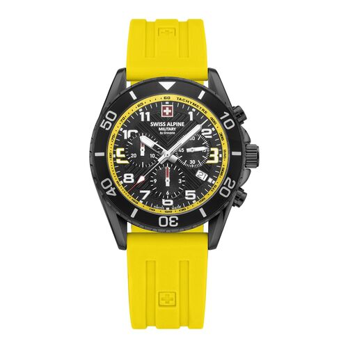 Swiss Alpine Military Herren Uhr Chronograph Analog Quarz 7029.9878SAM Silikon