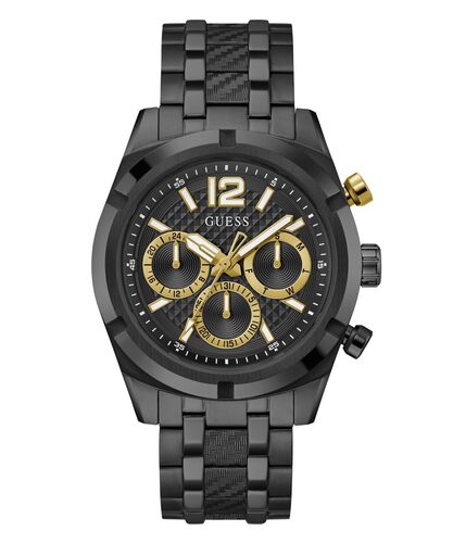 Guess Herren Uhr Armbanduhr RESISTANCE GW0714G4 Edelstahl Schwarz