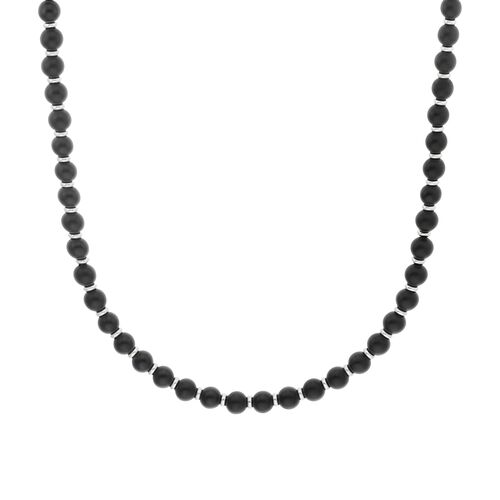 s.Oliver Jewel Herren Kette Edelstahl silber Beads Achat 2038004