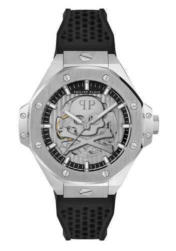 Philipp Plein Herren Uhr Automatik PLEIN $KELETON ROYAL PWPFA0124 Silikon