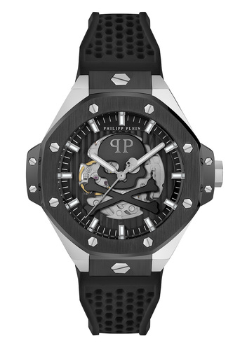 Philipp Plein Herren Uhr Automatik PLEIN $KELETON ROYAL PWPFA0824 Silikon