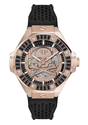 Philipp Plein Herren Uhr Automatik PLEIN $KELETON ROYAL PWPFA0324 Silikon