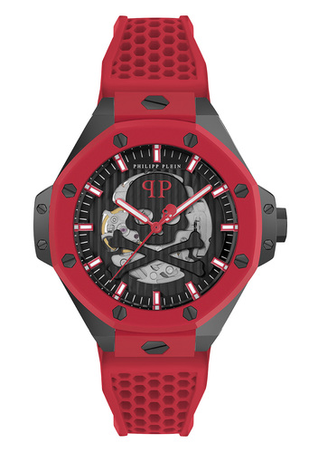 Philipp Plein Herren Uhr Automatik PLEIN $KELETON ROYAL PWPFA0524 Silikon