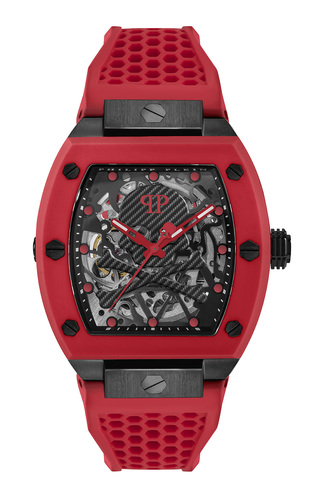 Philipp Plein Herren Uhr Automatik THE $KELETON PWBAA2224 Silikon 