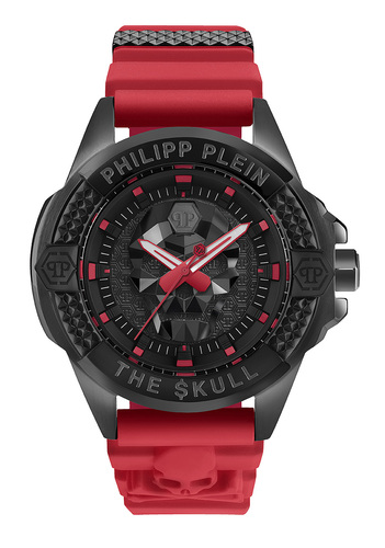 Philipp Plein Unisex Uhr Analog Quarz THE $KULL PWAAA2424 Silikon