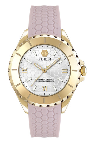 Philipp Plein Damen Uhr Analog Quarz Edelstahl PLEIN HEAVEN PWPOA0224 Silikon