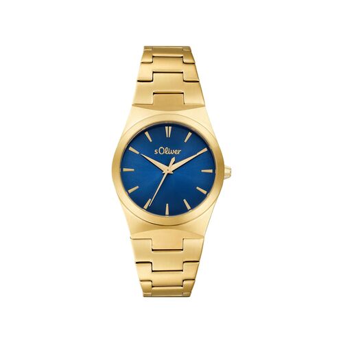 s.Oliver Damen Uhr Armbanduhr Edelstahl IP Gold 2037710