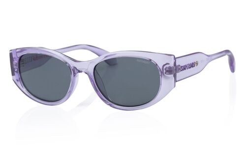 Superdry Damen Sonnenbrille SDS 5007 161 Purple Crystal / Solid Smoke 