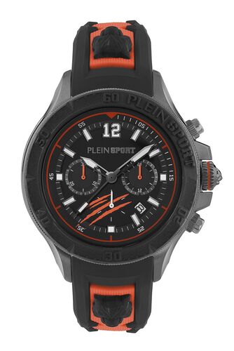 Plein Sport Herren Uhr Chronograph Analog Quarz WARRIOR TECH PS6BA0324 Silikon