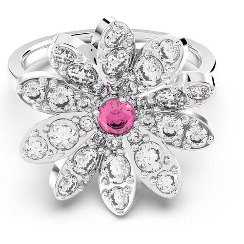 Swarovski Damen Ring Metall Silber Kristall ETERNAL-FLOWER-RING